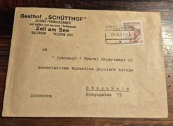 Kuvert stämplat `Zell am Zee